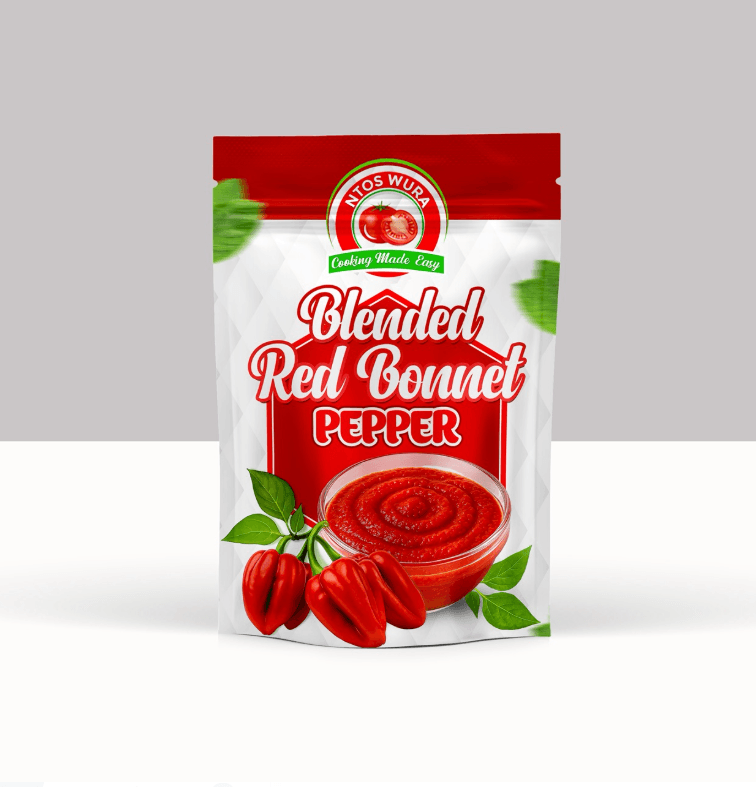 Ntoswura Blended Red Bonnet Pepper - Classic fiery red scotch bonnet. For that signature Ghanaian heat.