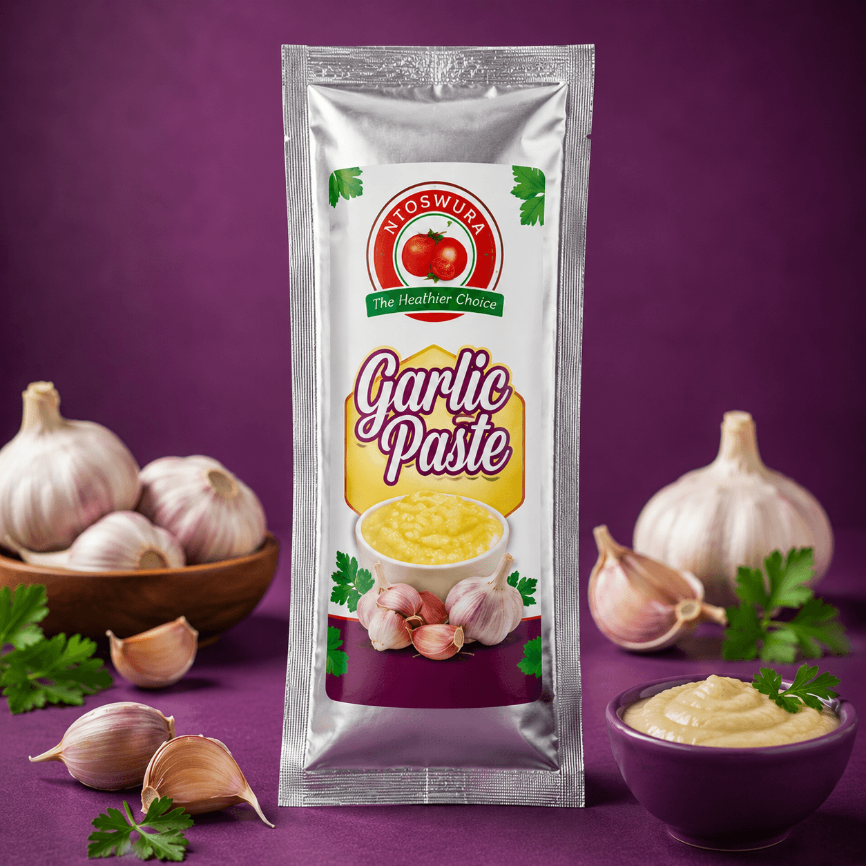 Ntoswura Garlic Blend - Pure crushed garlic. No peeling, no chopping, just pure flavour.